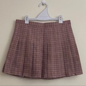 Plaid pleated skirt
